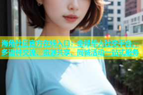 海角社区官方在线入口：全球华人社交平台，多语种交流、资源共享、同城活动一站式服务
