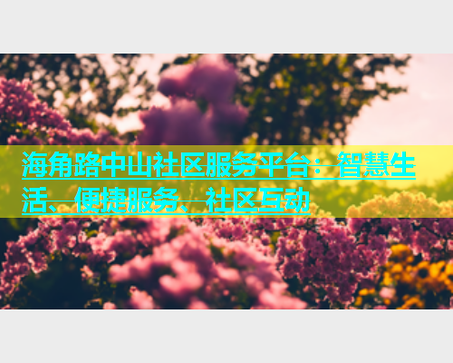 海角路中山社区服务平台：智慧生活、便捷服务、社区互动  第1张