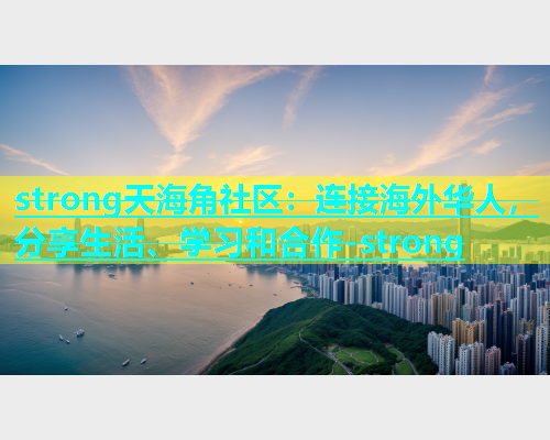 strong天海角社区：连接海外华人，分享生活、学习和合作-strong  第1张